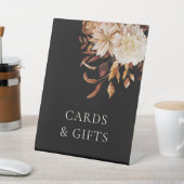 Elegant Black Fall Wedding Reclamebord Met Voetstuk (Insitu)