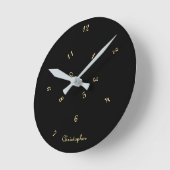 Elegant Black Faux Gold Jumked Hours Personeelsfor Ronde Klok (Hoek)