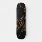 Elegant Black Faux Gold Marble Persoonlijk Skateboard (Voorkant)