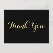 Elegant Black Faux Gold Script Weddenschap Harteli Briefkaart (Voorkant)