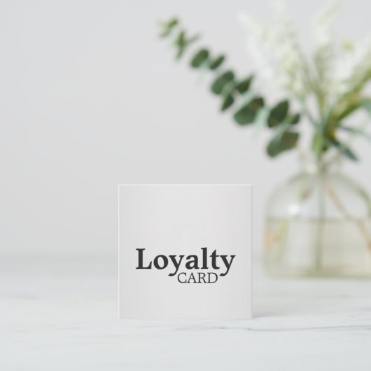 Elegant Black Faux Silver Loyalty Card (Staand voorkant)