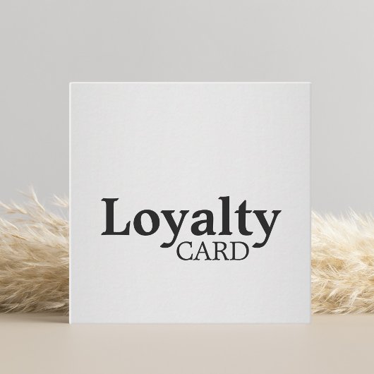 Elegant Black Faux Silver Loyalty Card