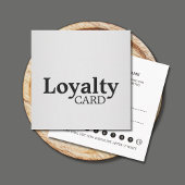 Elegant Black Faux Silver Loyalty Card