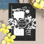 Elegant Black Floral Bat Mitzvah Uitnodigingen Wikkel<br><div class="desc">Pas uw briefpapier buikband aan voor uw elegante zwarte bat Mitzvah-thema! Een prachtig zwart bloemetjespatroon met script is een afwerking op  zwarte vleermuismitswa,  verjaardagen of huwelijksuitnodigingen. Breng het zwarte en witte florale ontwerp aan andere het posteren accessoires over. Ideaal voor zwarte botanische,  eenvoudige,  elegante partijthema's.</div>