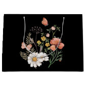 Elegant Black Floral Groot Cadeauzakje (Voorkant)