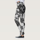 Elegant Black Floral Lace Leggings (Links)