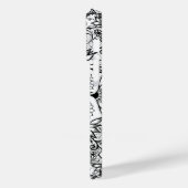 Elegant Black Floral Mandala White Design Case-Mate iPhone Case (Achterkant / Links)