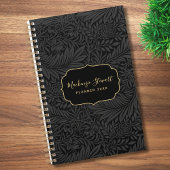 Elegant Black Floral Pattern 2026 Planner
