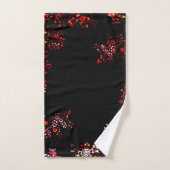 Elegant Black Floral Pattern Bath Towels Bad Handdoek (Handdoek)