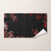 Elegant Black Floral Pattern Bath Towels Bad Handdoek (Handdoek)