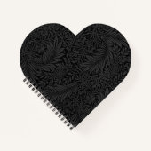 Elegant Black Floral Pattern Notebook Notitieboek (Voorkant)