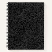 Elegant Black Floral Pattern Notebook Notitieboek (Voorkant)
