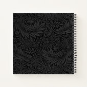 Elegant Black Floral Pattern Notebook Notitieboek (Achterkant)