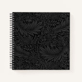 Elegant Black Floral Pattern Notebook Notitieboek (Voorkant)