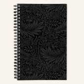 Elegant Black Floral Pattern Notebook Notitieboek (Voorkant)