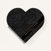 Elegant Black Floral Pattern Sketchbook Notitieboek (Voorkant)