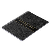 Elegant Black Floral Pattern Sketchbook Notitieboek (Linkerzijde)