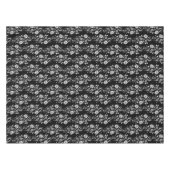 Elegant Black Floral Pattern Tafelkleed (Voorkant (Horizontaal))