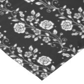 Elegant Black Floral Pattern Tafelkleed (Gekanteld)