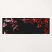 Elegant Black Floral Pattern Yoga Mat (Voorkant (horizontaal))