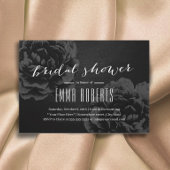 Elegant Black Floral Vrijgezellenfeest Kaart