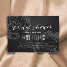 Elegant Black Floral Vrijgezellenfeest