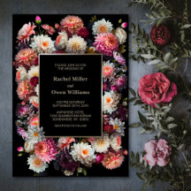 Elegant Black Floral Wedding