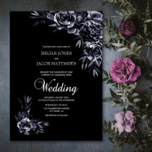 Elegant Black Floral Wedding