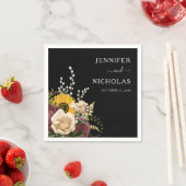 Elegant Black Floral Wedding Servet (Insitu)