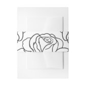 Elegant Black Floral Wedding Uitnodigingen Wikkel (Voorkant Voorbeeld)