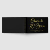 Elegant Black Foil Cheers to 70 Years Gastenboek (Volledig)
