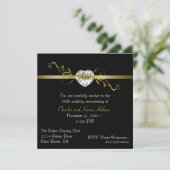 Elegant Black Formal Jubileum Invitation Kaart (Staand voorkant)