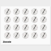 Elegant Black Fountain Pen Watercolor Sticker (Vel)