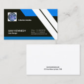 Elegant Black Futuristic Sales Manager Visitekaartje (Voorkant / Achterkant)