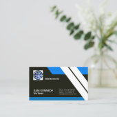 Elegant Black Futuristic Sales Manager Visitekaartje (Staand voorkant)