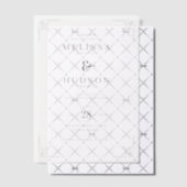 Elegant Black Geometric Borders Vellum Uitnodigingen (Offset (Uitnodiging))