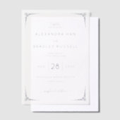 Elegant Black Geometric Wedding Invitation Vellum Uitnodigingen (Offset)