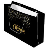 Elegant Black Gift Bag Groot Cadeauzakje (Voorkant Gekanteld)