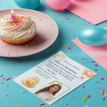 Elegant Black Girl 18th Birthday Photo Invitation 