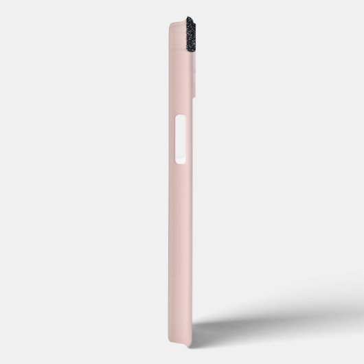 Elegant Black Glitter Drift Roos Gold Case-Mate iPhone Case (Achterkant / Rechts)