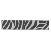 Elegant Black Glitter Silver Zebra Animal Print Medium Tafelloper (Horizontaal)