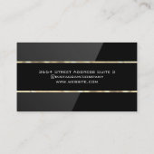 Elegant Black Gloss | Goudstrim Visitekaartje (Achterkant)