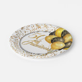 Elegant Black Gold 50 en Fabulous Birthday Paper Papieren Bordje (Gekanteld)