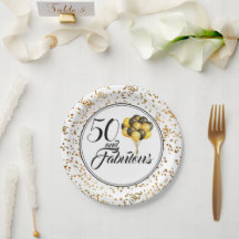 Elegant Black Gold 50 en Fabulous Birthday