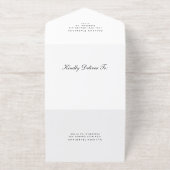 Elegant Black Gold 50th Wedding Jubileum All In One Uitnodiging (Buiten)