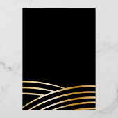Elegant Black & Gold 50th Wedding Jubileum Folie Uitnodiging (Achterkant)