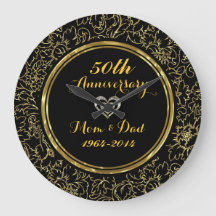 Elegant Black & Gold 50th Wedding Jubileum