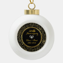 Elegant Black & Gold 50th Wedding Jubileum