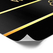 Elegant Black Gold 50th Wedding Jubileum Poster (Hoek)