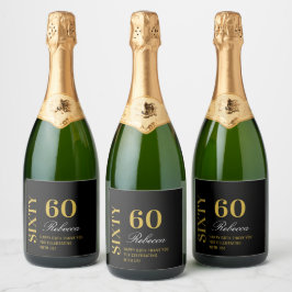 Elegant Black Gold 60-dag cocktail Sparkling Wijnetiket
